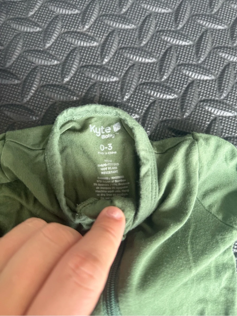 Kyte BABY Olive Green Zipper Footed One-Piece